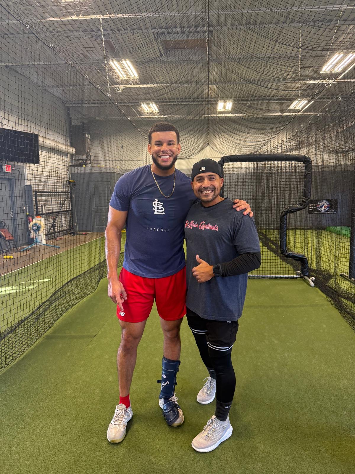 Jose Nossa with MLB player
